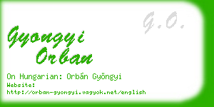 gyongyi orban business card