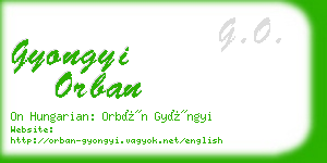 gyongyi orban business card